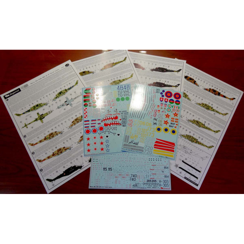 1:48 Begemot Decals 48-042 - Миль Ми-24В/ВП/Р/К Hind family