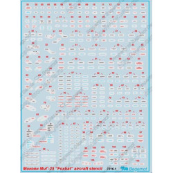 1:72 Begemot Decals 72-016 - Микоян МиГ-25 технические надписи