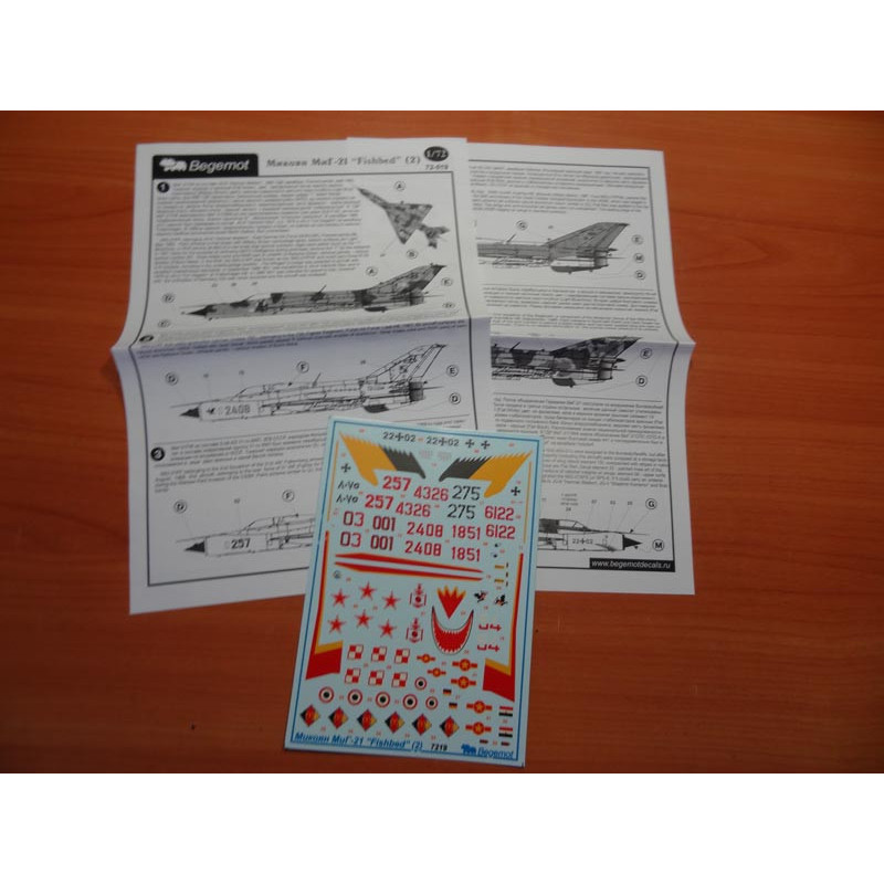 1:72 Begemot Decals 72-019 - Микоян МиГ-21, часть 2