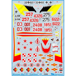 1:72 Begemot Decals 72-019 - Микоян МиГ-21, часть 2