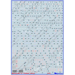 1:72 Begemot Decals 72-021 - Микоян МиГ-21 технические надписи