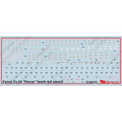 1:72 Begemot Decals 72-041 - Сухой Су-24 технические надписи