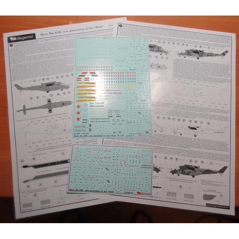 1:72 Begemot Decals 72-053 - Миль Ми-35M