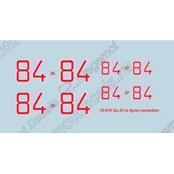 1:72 Begemot Decals 72-076 - Сухой Су-33 МА ВМФ России в Сирии