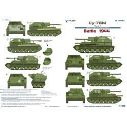 1:35 Colibri Decals 35093 - СУ-76 / SU-76 Soviet Self-Propelled Gun, Battle of 1944