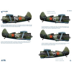 1:72 Colibri Decals 72043 - Polikarpov I-153 Soviet fighter 1942