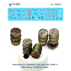 1:72 Colibri Decals 72083 - Marking of aviation fuel barrels WWII