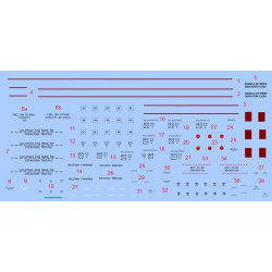1:72 Colibri Decals 72137 - Spitfire Mk. IX Technical stencils