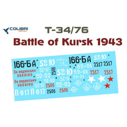 1:72 Colibri Decals 72155 - Т-34/76 / Т-34/76 мod 1942/43 Factory 183, Part 2. Battle of Kursk 1943