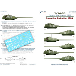 1:72 Colibri Decals 72168 - Т-34/85 / Т-34/85 Factory 183 & 174, Operation Bagration