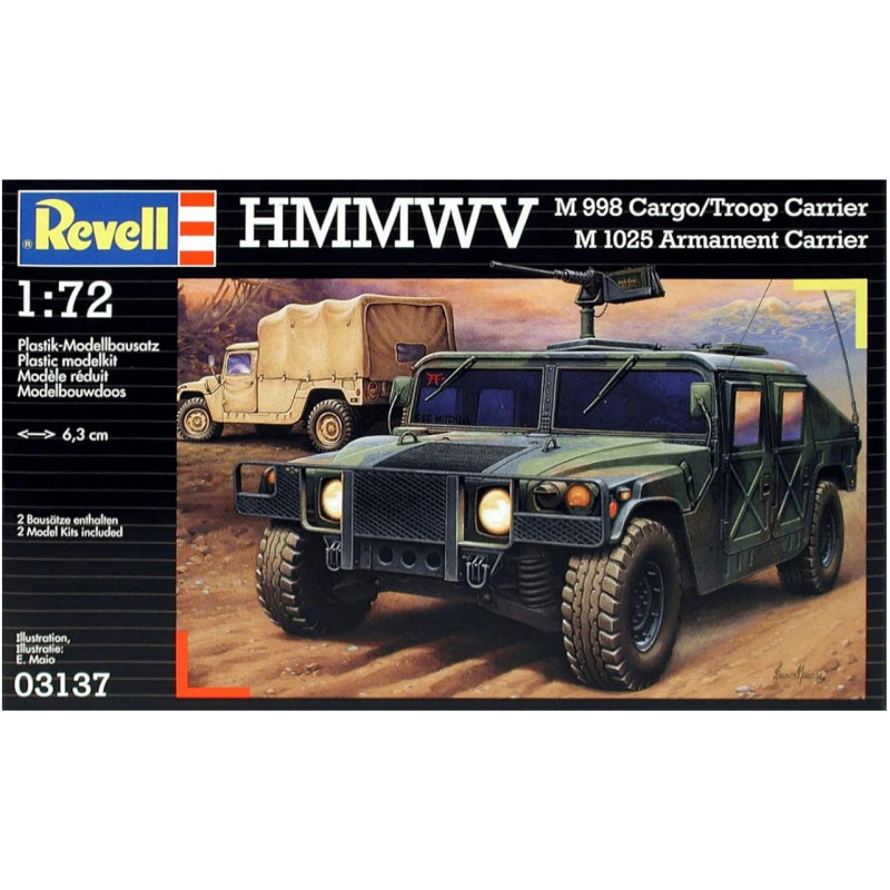 1:72 Revell 03137 - M998 Cargo/Troop Carrier + M1025 Armament Carrier