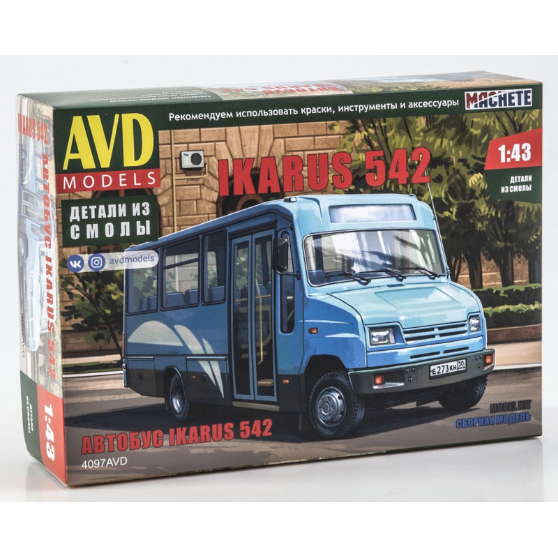 1:43 AVD Models 4097 - Автобус IKARUS-542, сборная модель
