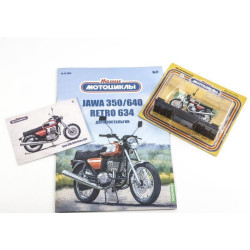 1:24 Jawa 350/640 Retro 634 мотоцикл с журналом №77, Modimio Collections