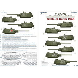 1:35 Colibri Decals 35090 - Т-34/76 / Т-34/76 мod. 1942/43, Factory 183. Part 1. Battle of Kursk 1943
