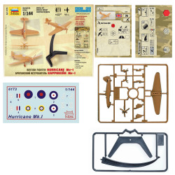 1:144 Zvezda 6173 Lielbritānijas iznīcinātājs Hawker Hurricane Mk.I