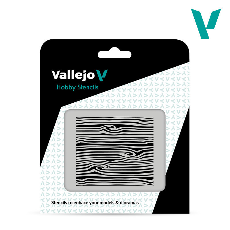 Vallejo ST-TX007 - Трафарет 'Текстура древесины №2'