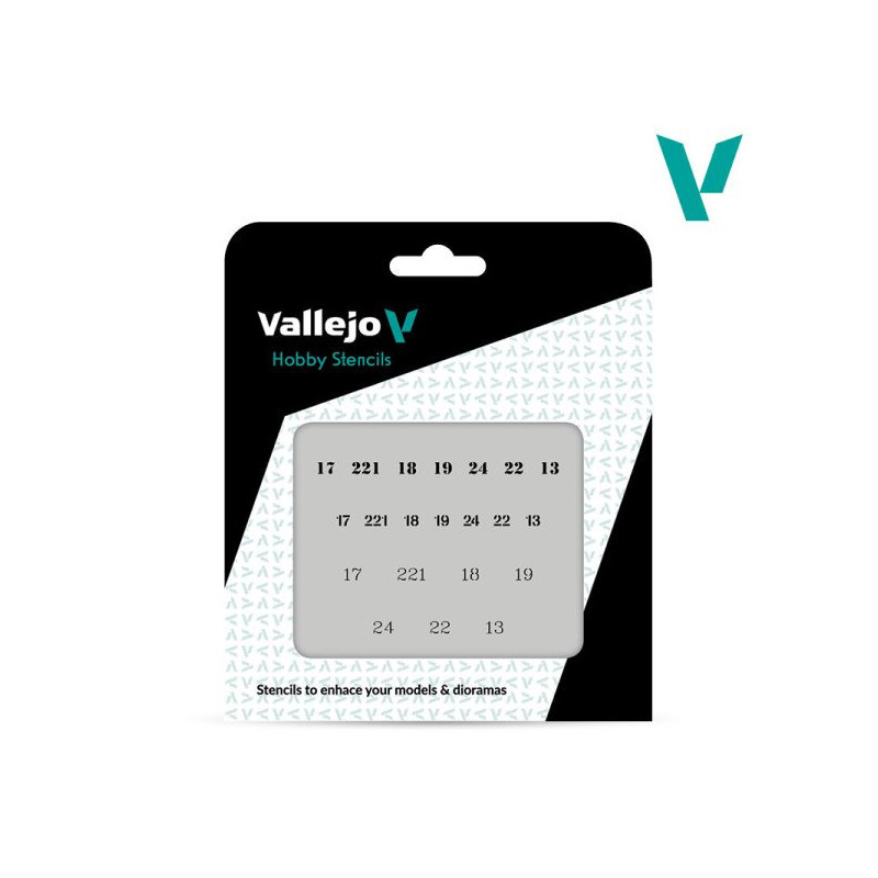 Vallejo ST-AFV003 - Трафарет Ранние советские номера танков серии БТ и лёгких танков Т-26.