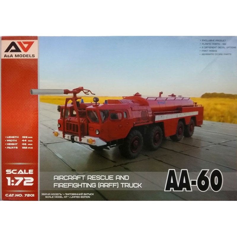 1:72 A&A Models 7201 - AA-60 Airport Chemical Fire Truck