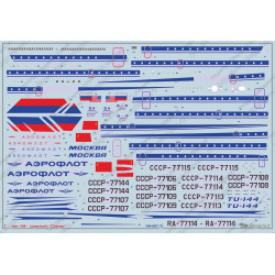 1:144 Begemot Decals 144-007 - Сверхзвуковой пассажирский авиалайнер Ту-144