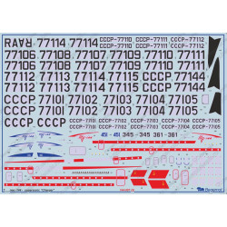 1:144 Begemot Decals 144-007 - Сверхзвуковой пассажирский авиалайнер Ту-144