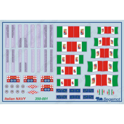 1:350 Begemot Decals 350-001 - ВМФ Италии / Italian NAVY