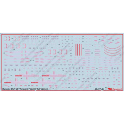 1:48 Begemot Decals 48-017 - Микоян МиГ-29 тип 9-12, 9-13, 9-51 технические надписи