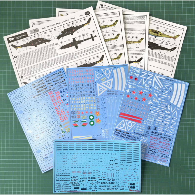 1:48 Begemot Decals 48-061 - Миль Ми-24ВМ (Ми-35М)
