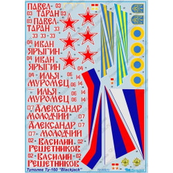 1:72 Begemot Decals 72-022 - Туполев Ту-160