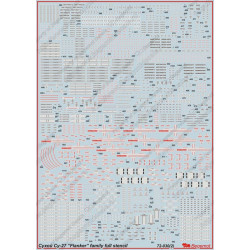 1:72 Begemot Decals 72-030 - Cухой Су-27 технические надписи