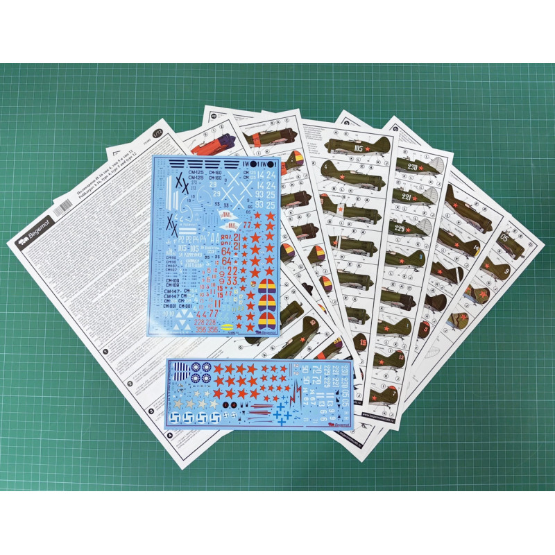 1:72 Begemot Decals 72-092 - Поликарпов И-16, тип 4, 5, 12