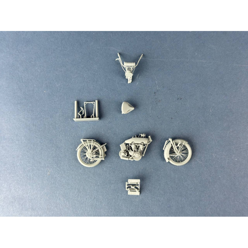 1:35 Copper State Models B35-011 - US Model J Military Motorcycle 1916–1918. 3d printed parts.