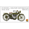 1:35 Copper State Models B35-011 - US Model J Military Motorcycle 1916–1918. 3d printed parts.