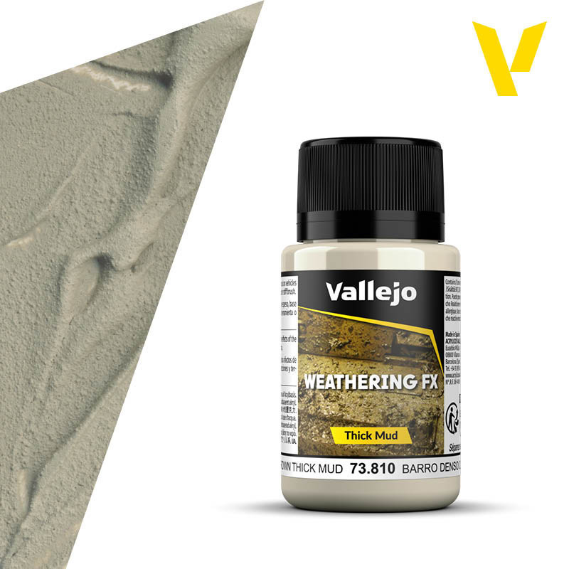 Vallejo Weathering Effects 73.810 - Светло-коричневая густая грязь, 40 мл.