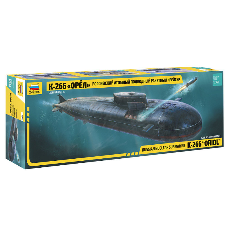 1:350 Zvezda 9010 - Krievijas atomzemūdene "Orel" K-266