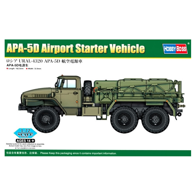 1:72 Hobby Boss 82962 - АПА-5Д аэродромный пусковой агрегат на шасси Урал-4320 / Ural-4320 APA-5D