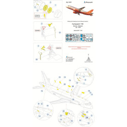 1:144 MicroDesign MD144201 - Photo Etched Detail Set for Superjet-100 (Zvezda 7009)