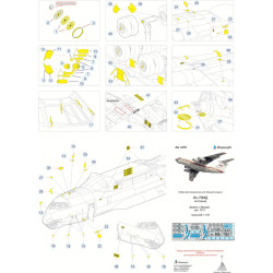 1:144 MicroDesign MD144207 - Photo Etched Detail Set for IL-76 Exterior (Zvezda 7011, 7024, 7029)