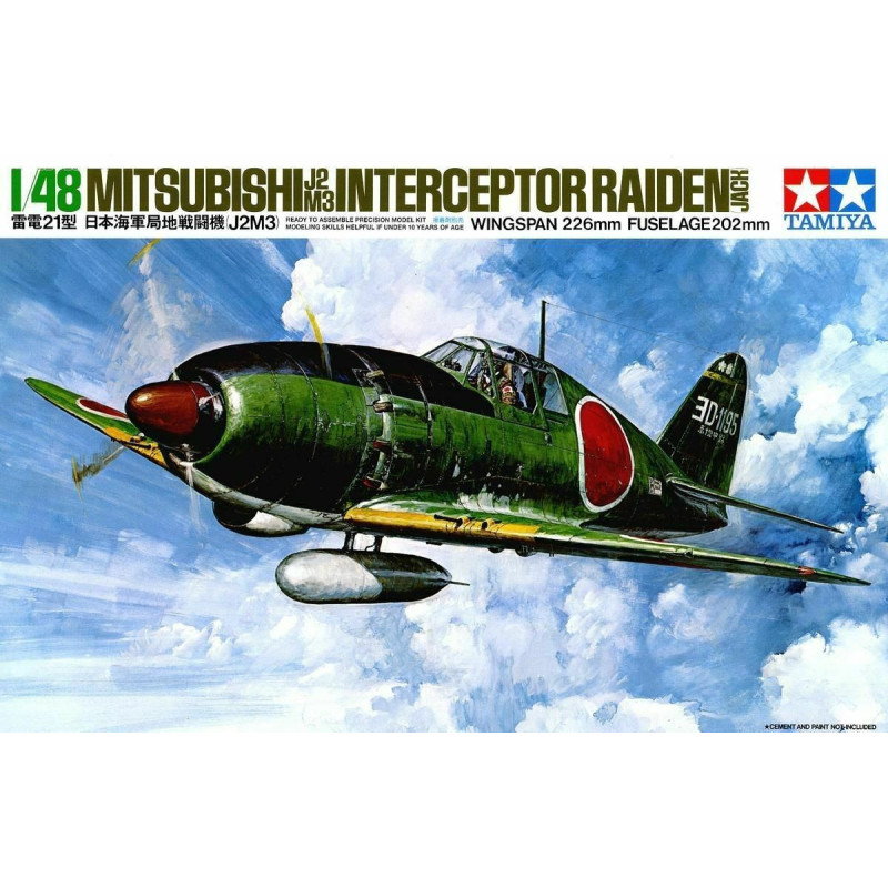 1:48 Tamiya 61018 - Mitsubishi J2M3 Model 21 Raiden (Jack) with 2 Figures