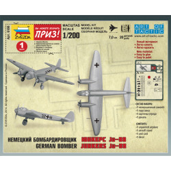 1:200 Zvezda 6186 Vācu bumbvedējs Junkers Ju-88А4