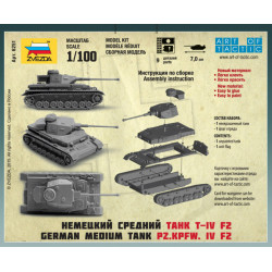 1:100 Zvezda 6251 German Medium Tank Pz.Kpfw. IV F2