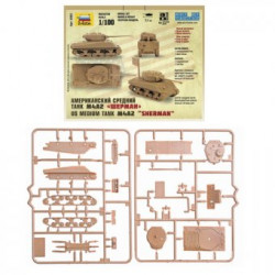 1:100 Zvezda 6263 - Amerikāņu vidēja tvertne M4A2 Sherman