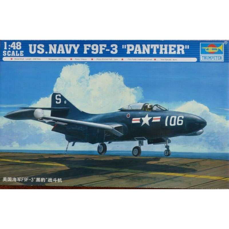 1:48 Trumpeter 02834 Grumman F9F-3 Panther US NAVY