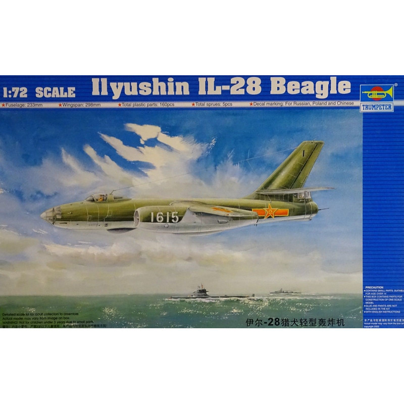 1:72 Trumpeter 01604 Ilyushin IL-28 BEAGLE Soviet Medium Bomber