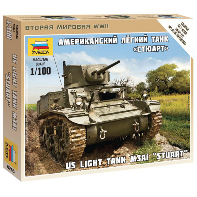1:100 Zvezda 6265 -  US Light Tank M3A1 "Stuart"