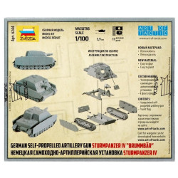 1:100 Zvezda 6244 -  German self-propelled Artillery Gun Sturmpanzer IV «Brummbär»