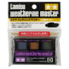 Tamiya 87088 Weathering Master D Set: Burnt blue, Burnt red, Oil stain.