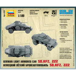 1:100 Zvezda 6157 - Vācu vieglā bruņu automašīna Sd.Kfz.222