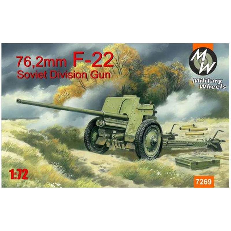 1:72 Military Wheels 7269 F-22 Soviet 76,2mm division gun
