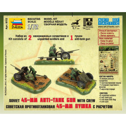 1:72 Zvezda 6112 Soviet Anti-tank Gun 45mm with Crew