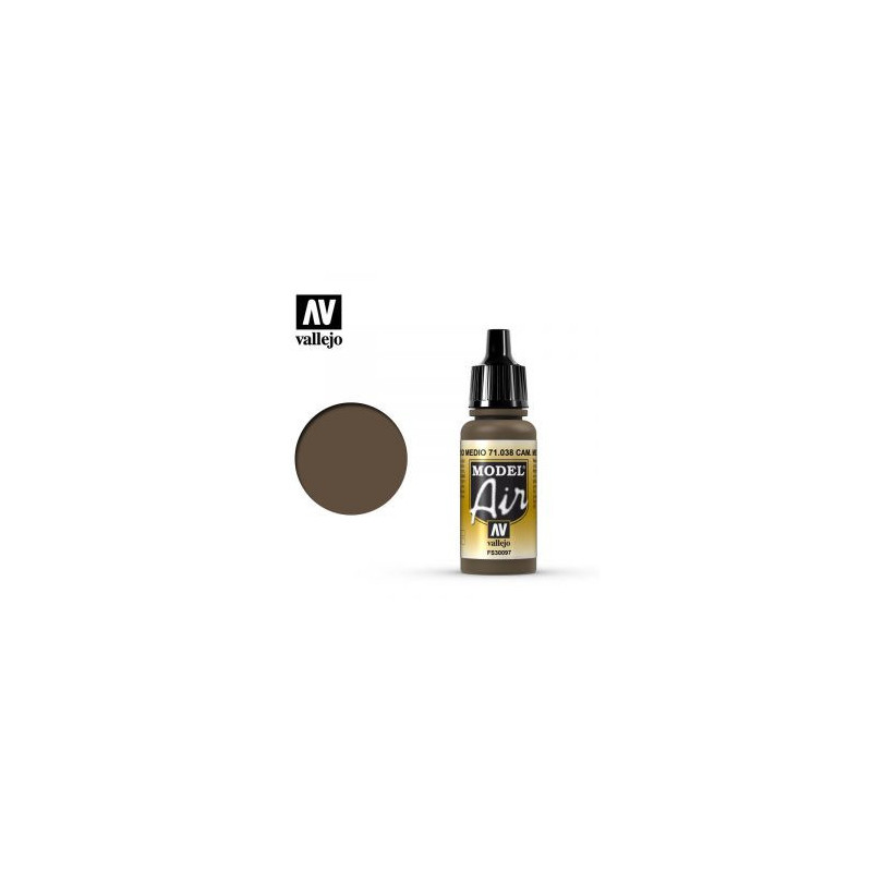 Vallejo Model Air 17 ml 71.038 Camouflage Medium Brown